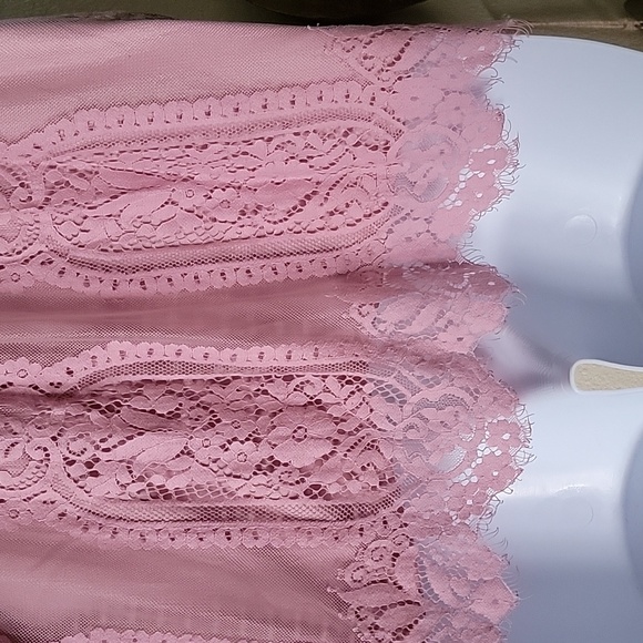 NY COLLECTION Sleeveless Mock Neck Lace Top Pink size XL - Picture 10 of 15